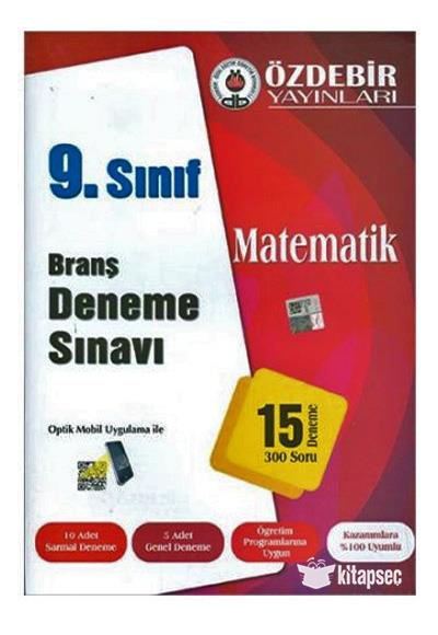 Özdebir 9. Sınıf Matematik Branş Deneme SınavıÖzdebir 9. Sınıf Matematik Branş Deneme Sınavı - Kirtasiyem.netDENEMELER