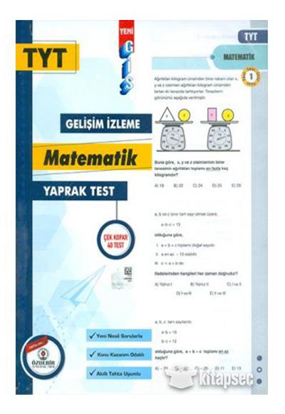 Özdebir  Tyt Matematik Gis Yaprak TestÖzdebir  Tyt Matematik Gis Yaprak Test - Kirtasiyem.netTYT