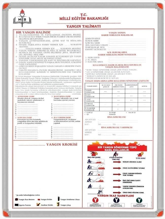 Panda Yangın Güvenlik Talimatı (Alüminyum Çerçeve) 50X70 Pan 506Panda Yangın Güvenlik Talimatı (Alüminyum Çerçeve) 50X70 Pan 506 - Kirtasiyem NetOkul Lehva Ve İşaretleri
