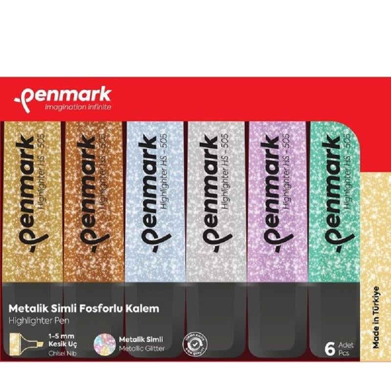 Penmark Fosforlu Kalem 6 Lı Asetat Karışık Renk SimliPenmark Fosforlu Kalem 6 Lı Asetat Karışık Renk Simli - Kirtasiyem.netAsetat Kalemi