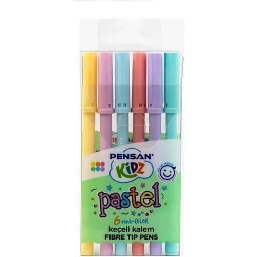 Pensan 6 Renk Pastel Kesik Uç Keçeli Kalem _24Pensan 6 Renk Pastel Kesik Uç Keçeli Klm *24 - Kırtasiyem.netPastel Boyalar