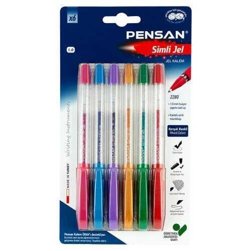 Pensan Glitter Simli Jel Kalem 1 mm 6 lı BlisterliPensan Glitter Simli Jel Kalem 1 mm 6 lı Blisterli - Kirtasiyem.netSimli Kalemler