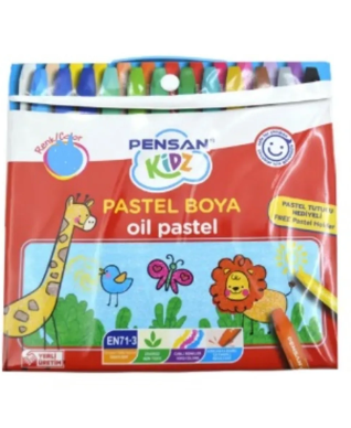 Pensan Kidz Çantalı Pastel Boya 18 Renk Yeni ÜrünTükenmez Kalemler