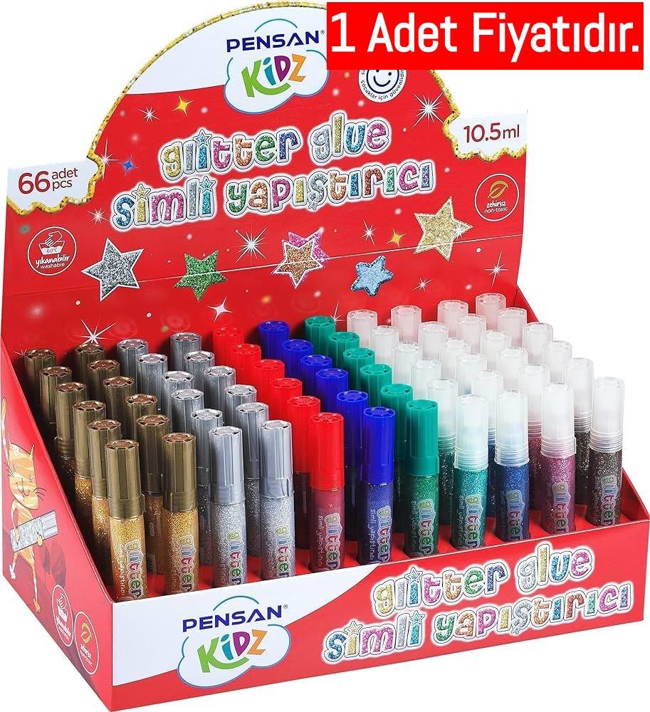 Pensan Kidz Simli Yapıştırıcı 10.5 Ml  (1 Adet)Pensan Kidz Simli Yapıştırıcı 10.5 Ml (66 Adet) - Kirtasiyem.netSimli Yapıştırıcılar