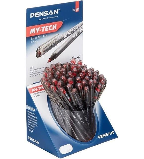 Pensan My Tech Tükenmez Kalem Kırmızı 60 lı StandPensan My Tech Tükenmez Kalem Kırmızı 60 lı Stand - Kirtasiyem.netTükenmez Kalemler