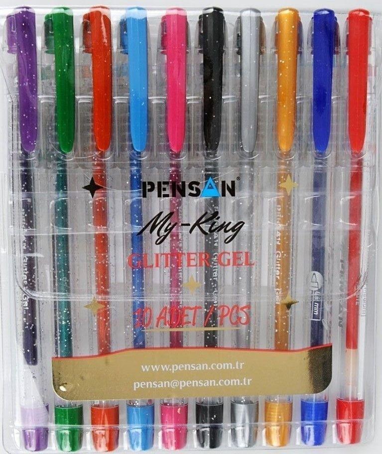 Pensan Simli Gel Set 10 RenkPensan Simli Gel Set 10 Renk - Kirtasiyem.netSimli Kalemler