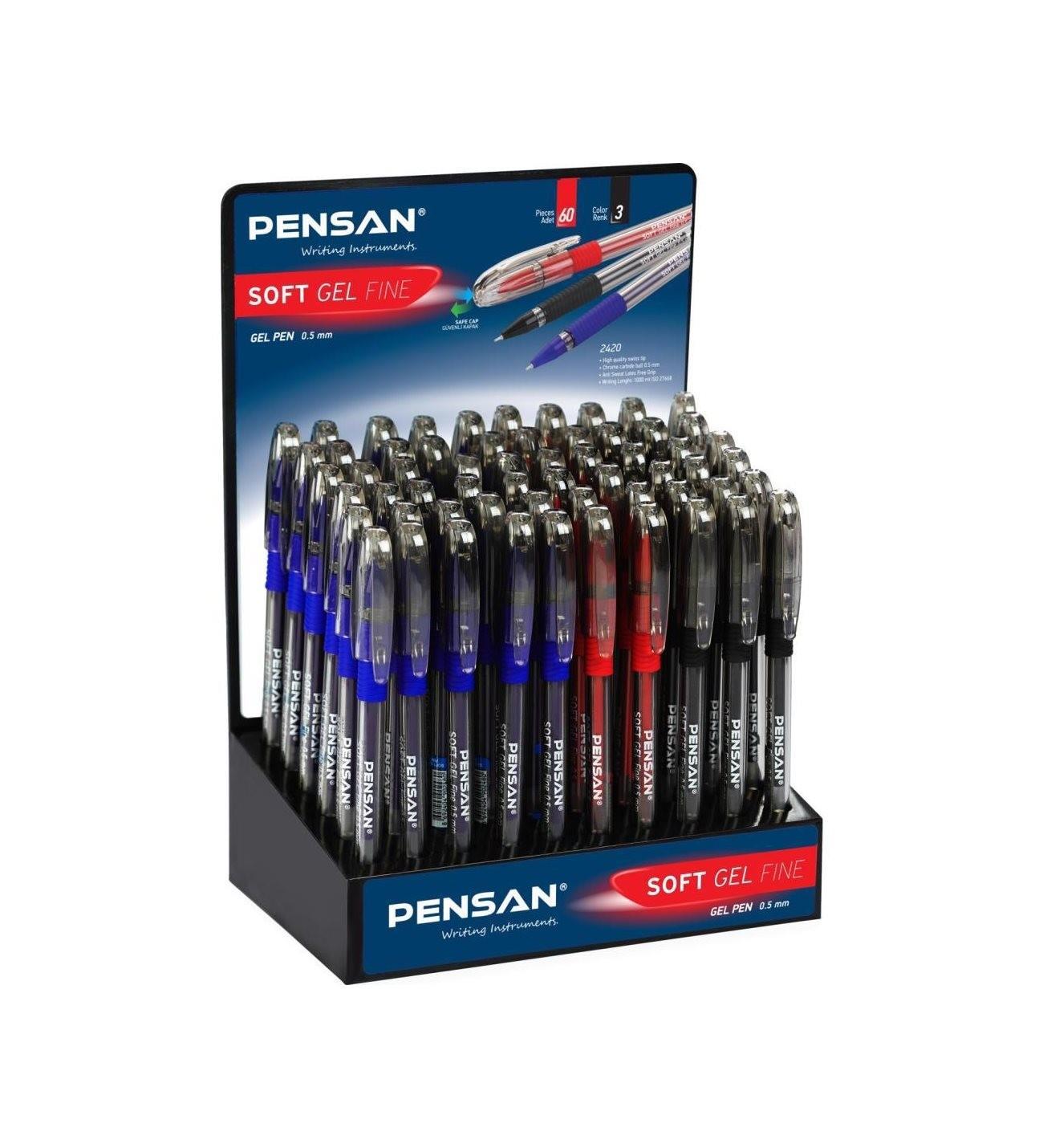 Pensan Soft Gel Fıne Tükenmez Kalem 60 Lı StandPensan Soft Gel Tükenmez Kalem 60 Lı Stand - Kirtasiyem.netTükenmez Kalemler