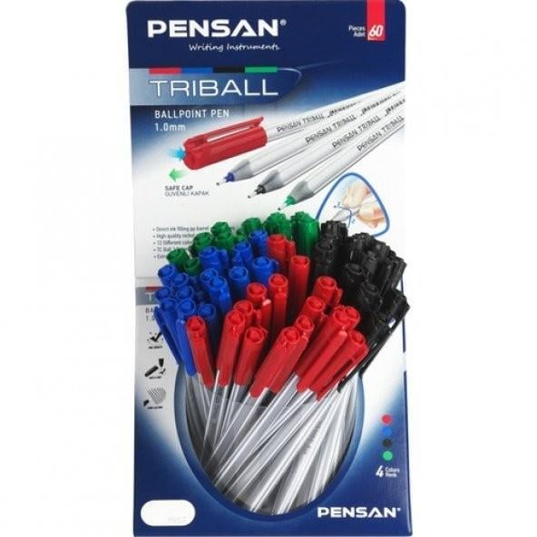 Pensan Triball Tükenmez Kalem Msky 60 Lı StandPensan Triball Tükenmez Kalem Msky 60 Lı Stand - Kirtasiyem.netTükenmez Kalemler