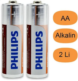 Philips Lr6A12S/10 Alkaline Aa 2 Li Kalem Pil_6Philips Lr6A12S/10 Alkaline Aa 12 Li Kalem Pil (6X2 Strip) - Kirtasiyem NetPil