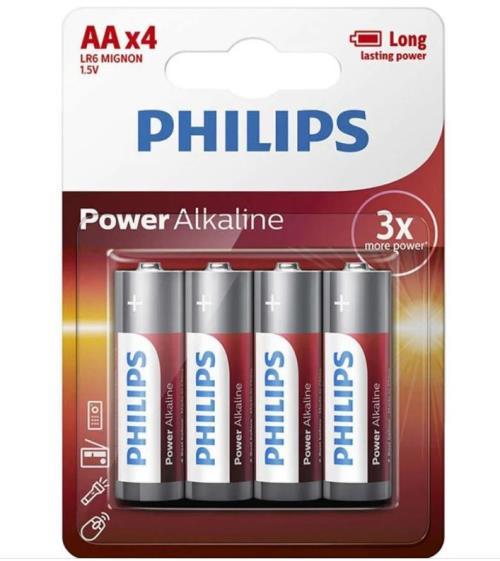 Philips Lr6A4B/10 Alkaline Aa 4X Kalem PilPhilips Lr6A4B/10 Alkaline Aa 4X Kalem Pil - Kirtasiyem NetPil