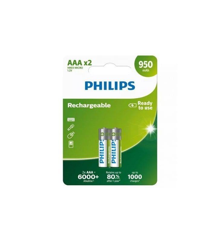 Philips R03B2A95/10 Şarj Edilebilir Aaa 950 Mah X2 İnce PilPhilips R03B2A95/10 Şarj Edilebilir Aaa 950 Mah X2 İnce Pil - Kirtasiyem NetPil
