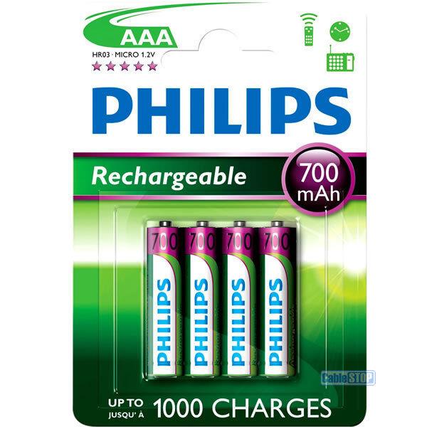 Philips R03B4A70/10 Şarj Edilebilir Aaa 700 Mah X4 İnce PilPhilips R03B4A70/10 Şarj Edilebilir Aaa 700 Mah X4 İnce Pil - Kirtasiyem.netPil