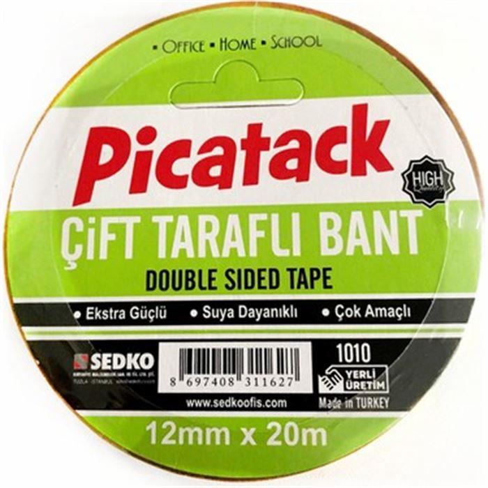 Picatack Çift Taraflı Bant 1010 12X20 KZ022Picatack Çift Taraflı Bant 1010 12X20 KZ022 - Kirtasiyem.netÇift Taraflı Bantlar