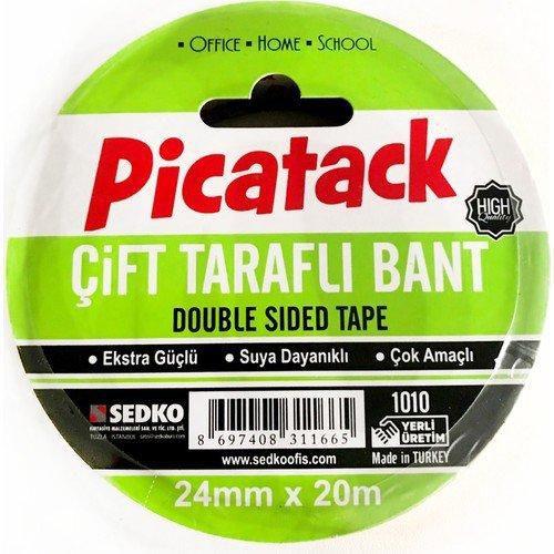 Picatack Çift Taraflı Bant 1010 24X20 KZ024Picatack Çift Taraflı Bant 1010 24X20 KZ024 - Kirtasiyem.netÇift Taraflı Bantlar