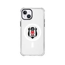 Piolent BJKCASE24001-iPhone13 Beşiktaş Magsafe Logo Şeffaf Telefon KılıfıTelefon