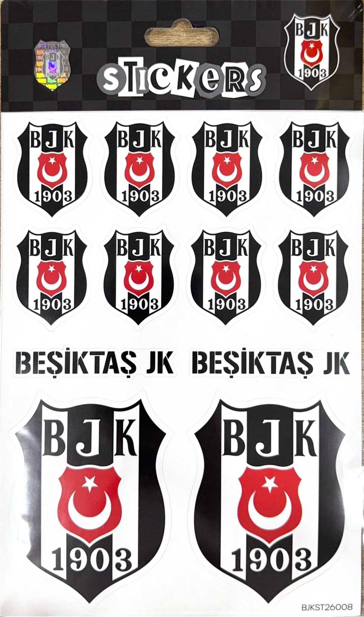 Piolent BJKST26008 Beşiktaş Arma Sticker SheetStickerlar