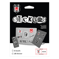 Piolent BJKST26014 Beşiktaş Siyah Beyaz Kartal Sticker SheetDiğer Kırtasiye Ürünleri