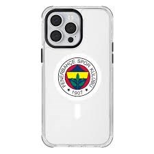 Piolent FBCASE24001-iPhone14ProMax Fenerbahçe Magsafe Logo Şeffaf Telefon KılıfıTelefon