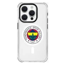 Piolent FBCASE24001-iPhone15Pro Fenerbahçe Magsafe Logo Şeffaf Telefon KılıfıTelefon