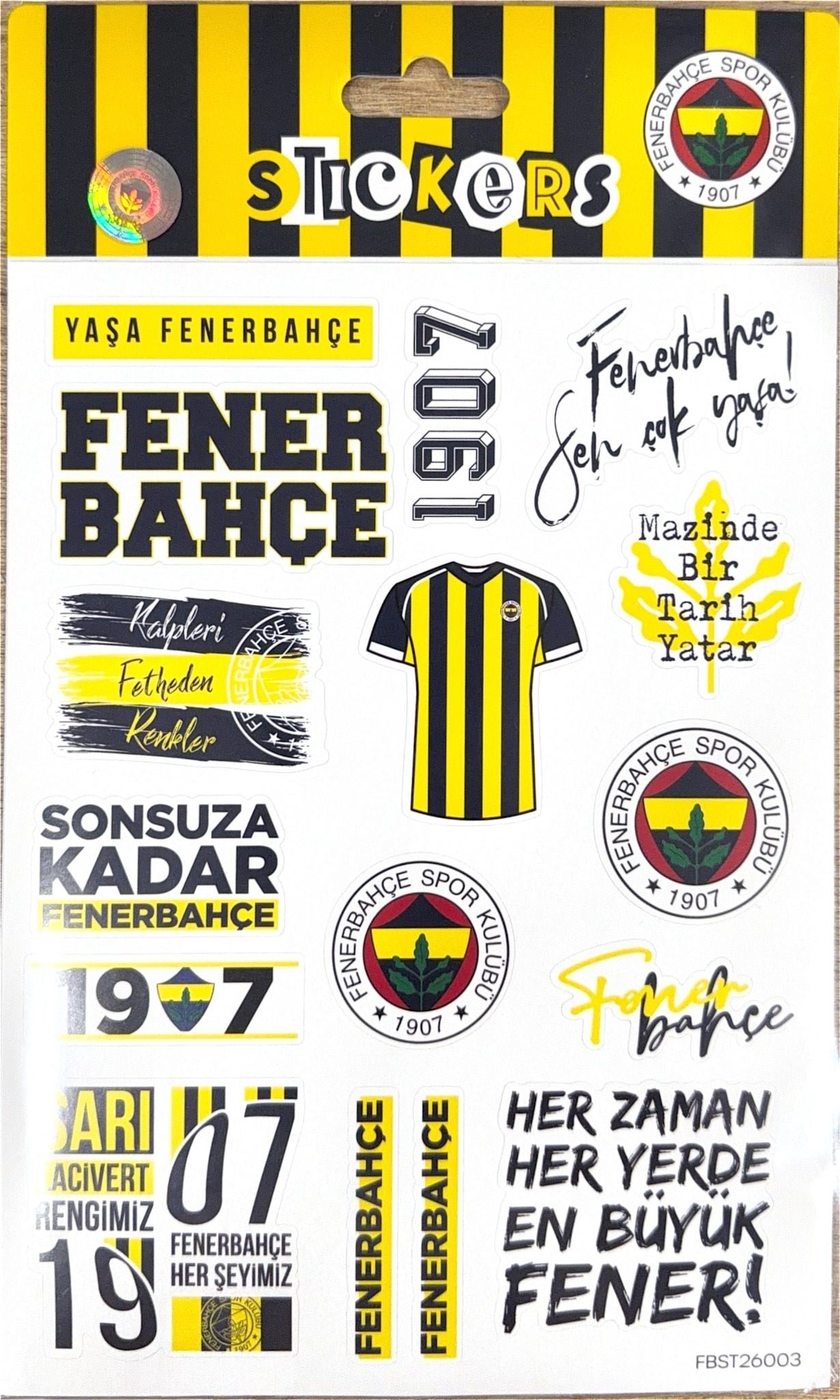 Piolent FBST26003 Yaşa Fenerbahçe Sticker SheetStickerlar
