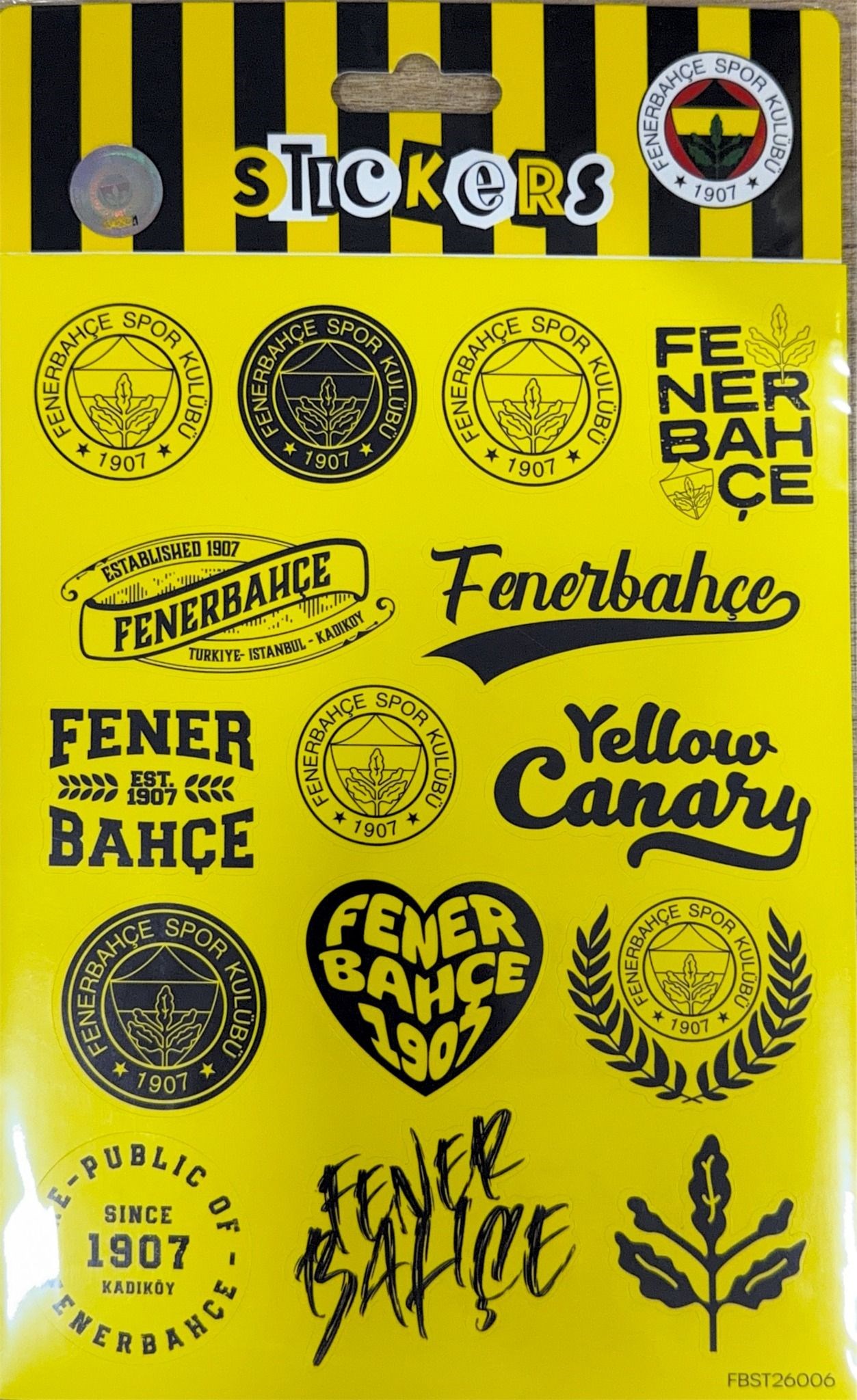 Piolent FBST26006 Fenerbahçe Sarı Lacivert Sticker SheetStickerlar