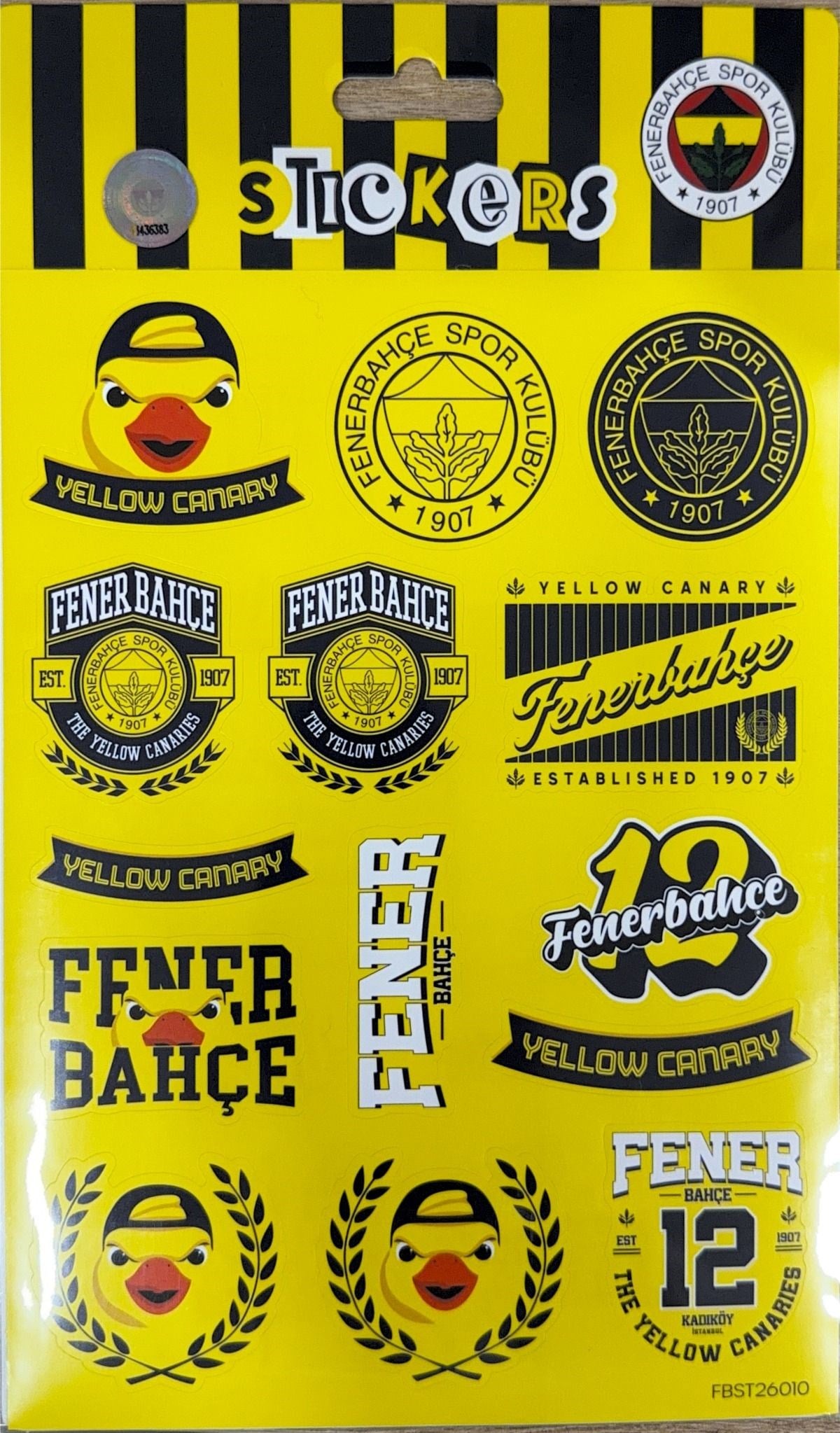 Piolent FBST26010 Fenerbahçe Basketbol Sticker SheetStickerlar
