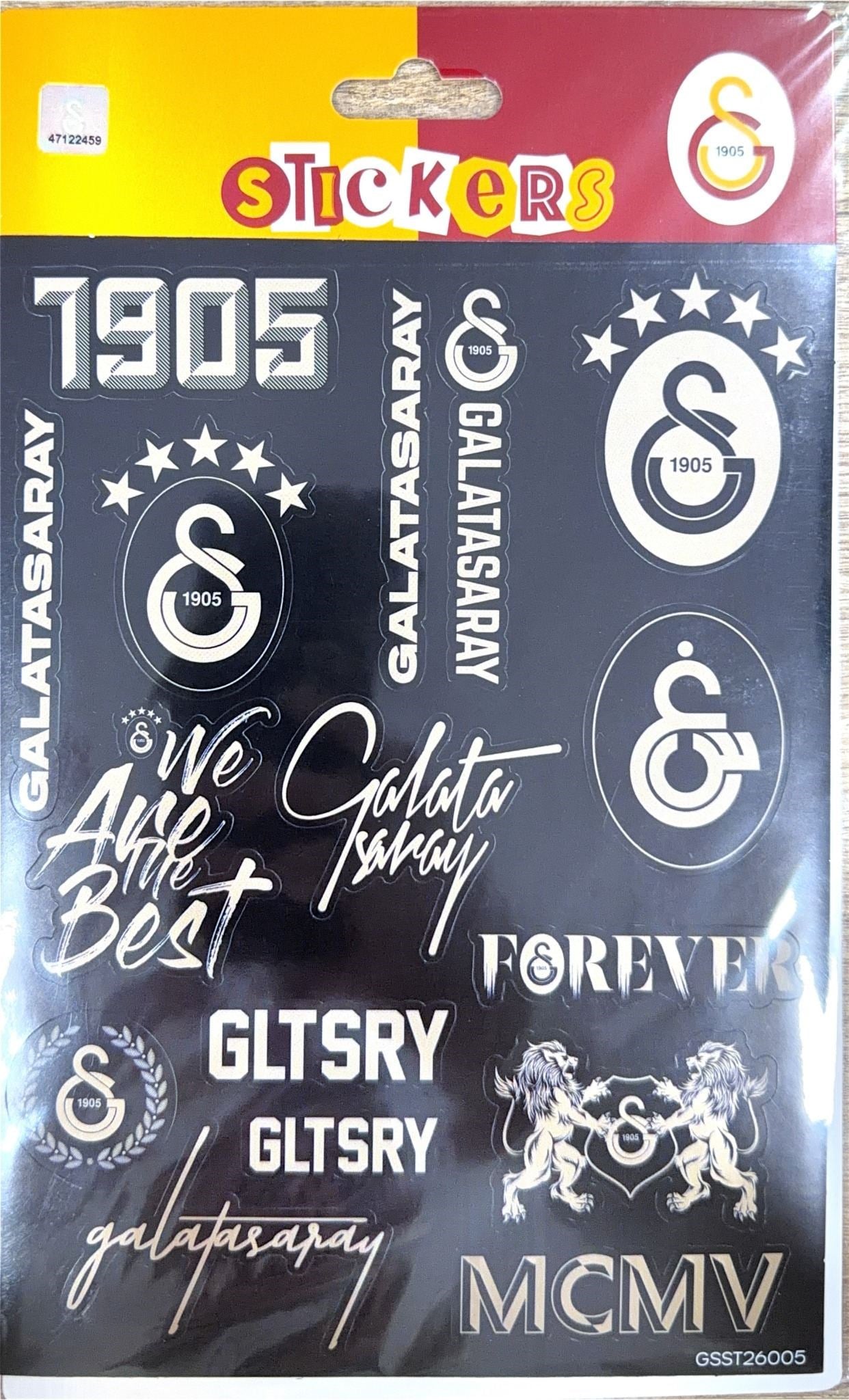 Piolent GSST26005 Siyah Asil Galatasaray Sticker SheetStickerlar