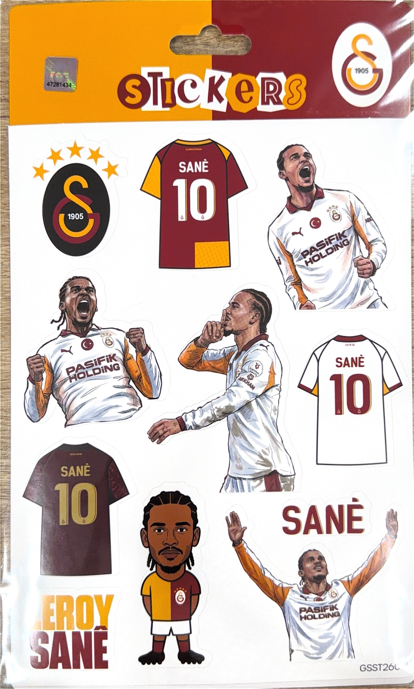 Piolent GSST26021 Leroy Sane Gol Sticker SheetStickerlar