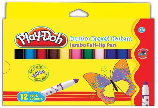 Play-Doh Keçeli Boya Kalemi Kalem 12 Renk Jumbo 8 Mm KartonPlay-Doh Keçeli Boya Kalemi Kalem 12 Renk Jumbo 8 Mm Karton - Kırtasiyem.netKeçeli Kalemler