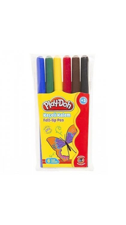 Play-Doh Keçeli Kalem 2 Mm. 6 Renk (Pvc)Play-Doh Keçeli Boya Kalemi 6 Renk - Kırtasiyem.netKeçeli Kalemler