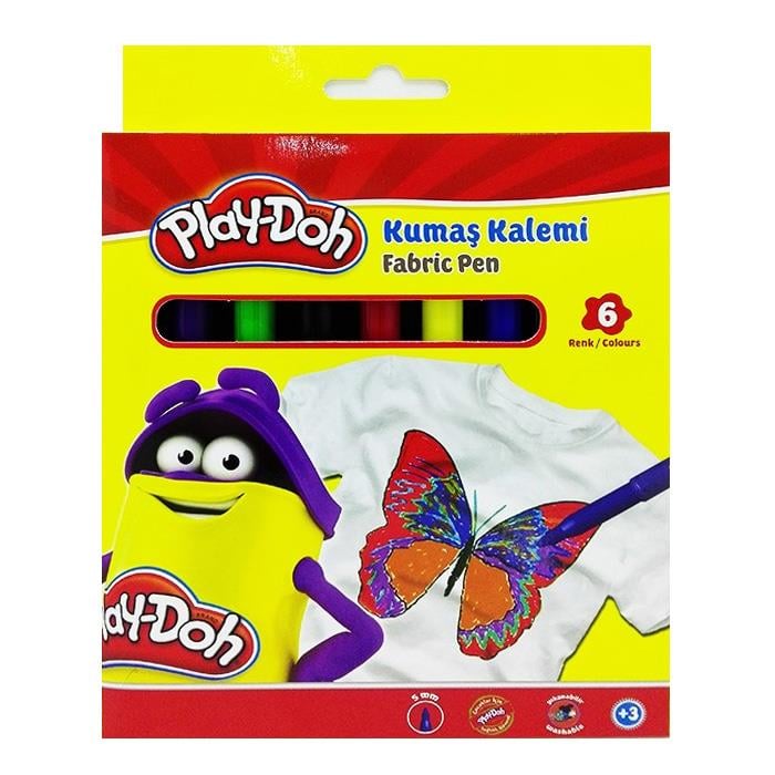 Play-Doh Kumaş Kalemi 6 RenkPlay-Doh Kumaş Kalemi 6 Renk - Kırtasiyem.netKumaş Boyaları