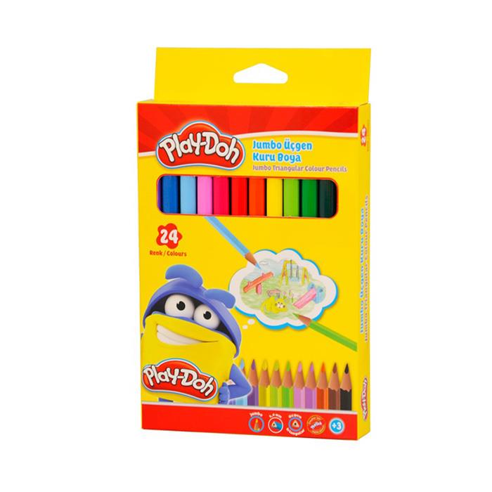 Play-Doh Kuru Boya 24 Renk Jumbo Üçgen  Play-Doh Kuru Boya 24 Renk Jumbo Üçgen   - Kırtasiyem.netKuru Boyalar