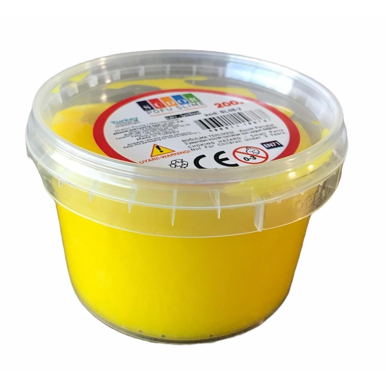 Pofu Slime 200 G 36'Lı Set (6 Renk)        --SL08-X36Südor Pofu Slime 200 G Sarı - Kirtasiyem.netSlime