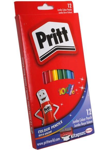 Pritt Jumbo Üçgen Boya Kalemi - 12 Renk - Karton Pritt Jumbo Üçgen Boya Kalemi - 12 Renk - Karton  - Kırtasiyem.netKuru Boyalar