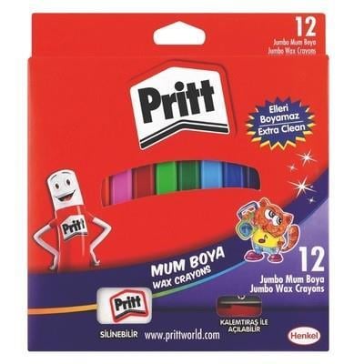 Pritt Jumbo Üçgen Silinebilir Pastel Boya - 12 RenkPritt Jumbo Üçgen Silinebilir Pastel Boya - 12 Renk - Kırtasiyem.netPastel Boyalar
