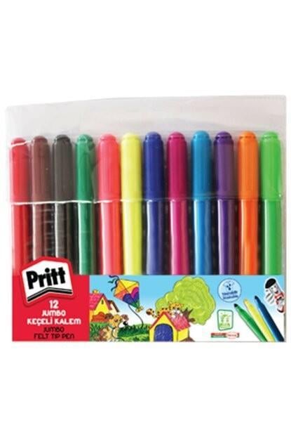 Pritt Jumbo Yuvarlak Uç Keçeli Kalem - 12 RenkPritt Jumbo Yuvarlak Uç Keçeli Kalem - 12 Renk - Kırtasiyem.netKeçeli Kalemler