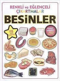 Renkli ve Eğlenceli Çıkartmalar - Besinler (Food) - Parıltı Yayınları8.Sınıf