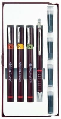 Rotring Isograph Set (0.1-0.2-0.3)+Tikky 0.5Rotring Isograph Set (0.1-0.2-0.3)+Tikky 0.5 - Kirtasiyem.netRapido Ve Setleri
