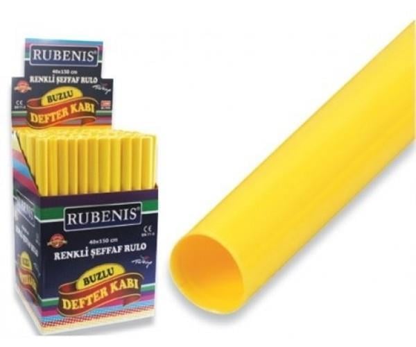 Rubenis Cilt Rulo Buzlu 40 Cmx1,5 M  Sarı Rubenis Cilt Rulo Buzlu 40 Cmx1,5 M  Sarı  - Kirtasiyem.netDefter Kapları