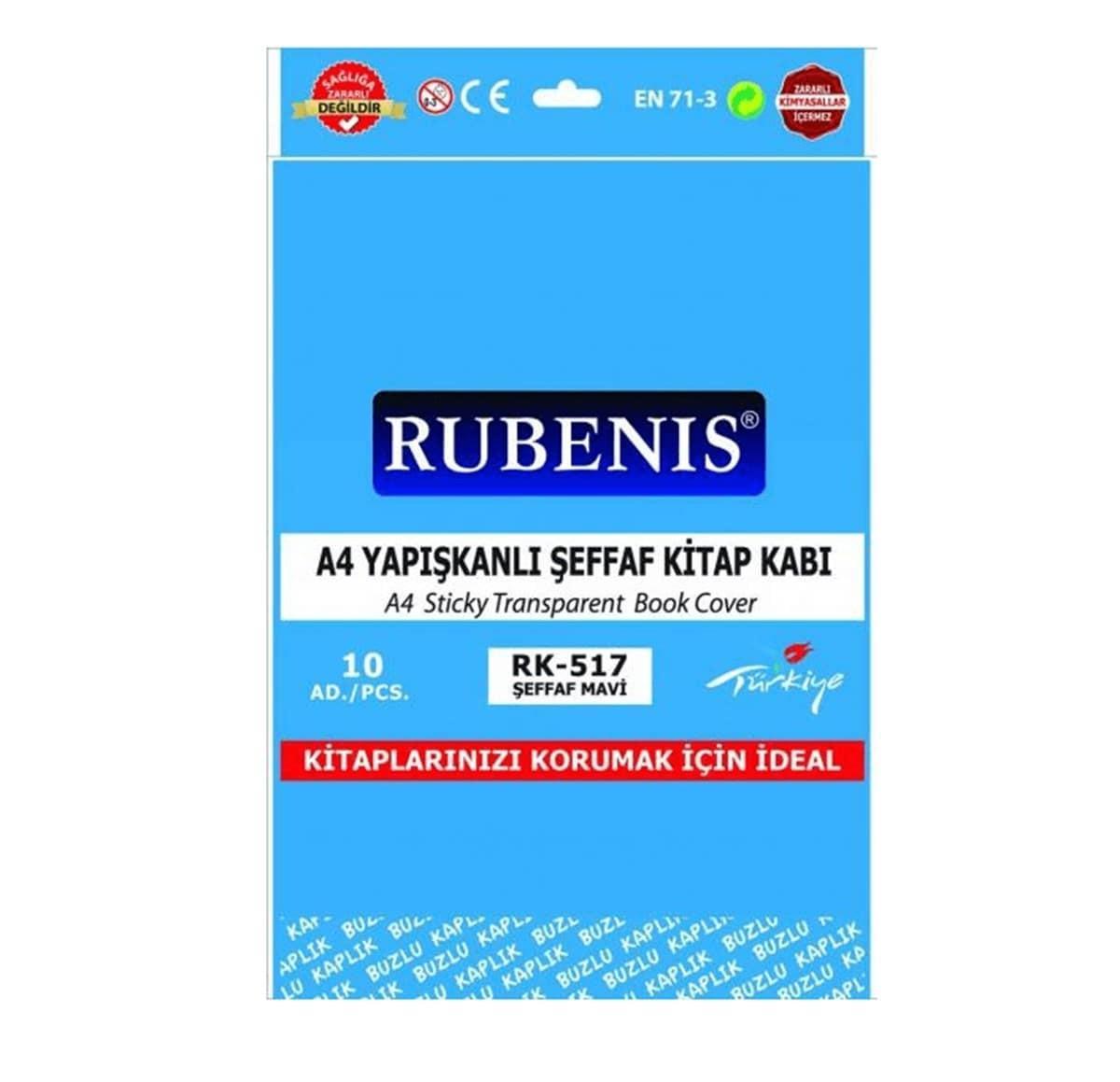 Rubenis Defter Kabı A4 Buzlu Yapışkanlı Şeffaf Mavi 10'luRubenis Defter Kabı A4 Buzlu Yapışkanlı Şeffaf Mavi 10'lu - Kirtasiyem.netDefter Kapları