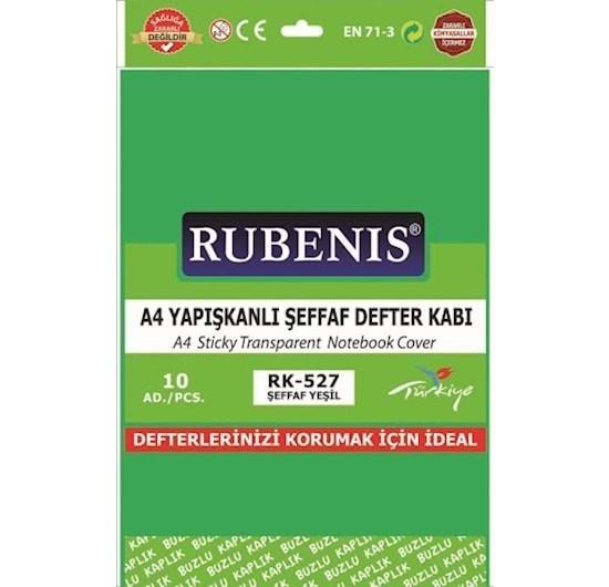 Rubenis Defter Kabı A4 Buzlu Yapışkanlı Şeffaf Yeşil 10'luRubenis Defter Kabı A4 Buzlu Yapışkanlı Şeffaf Yeşil 10'lu - Kirtasiyem.netDefter Kapları