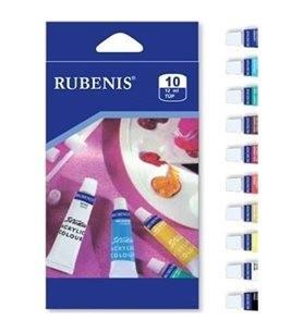 Rubenis Guaj Boya 10 Renk 12 Ml Tüp Rtg-10Rubenis Guaj Boya 10 Renk 12 Ml Tüp Rtg-10 - Kırtasiyem.netGuaj Boyalar