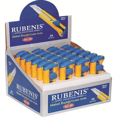 Rubenis Maket Bıçağı Sıkmalı Yedekli Geniş No:Sx-59(1 adet)Rubenis Maket Bıçağı Sıkmalı Yedekli Geniş No:Sx-59(1 adet) - Kirtasiyem.netMaket Bıçakları