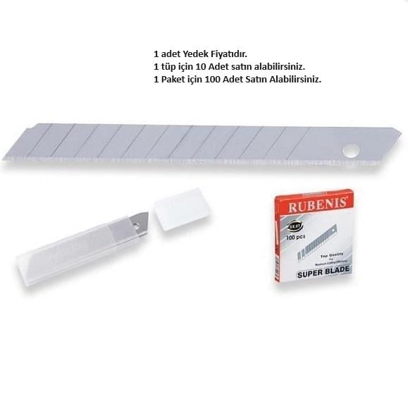Rubenis Maket Bıçağı Yedeği Küçük Sx-9-T (1 Adet)Rubenis Maket Bıçağı Yedeği Küçük Sx-9-T (10 Adet) - Kirtasiyem.netMaket Bıçağı Yedekleri