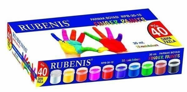 Rubenis Parmak Boyası 10.Lu 30 MlRubenis Parmak Boyası 10.Lu 30 Ml - Kırtasiyem.netParmak Boyalar