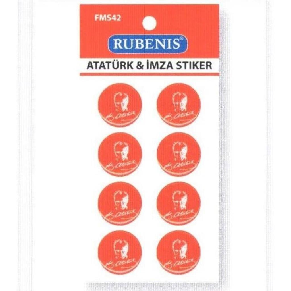Rubenis Sticker Atatürk İmza Figürlü Yuvarlak Fms-42Rubenis Sticker Atatürk İmza Figürlü Yuvarlak Fms-42 - Kirtasiyem NetStickerlar