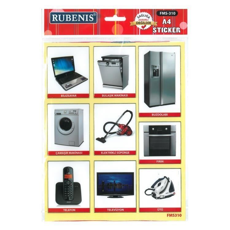 Rubenis Sticker Beyaz Eşya Resimli Fms-310Rubenis Sticker Beyaz Eşya Resimli Fms-310 - Kirtasiyem NetStickerlar