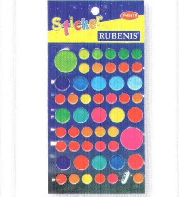 Rubenis Sticker Büyük Boy Farklı  Ebatlarda Renkli YuvarlakRubenis Sticker Büyük Boy Farklı  Ebatlarda Renkli Yuvarlak - Kirtasiyem NetStickerlar