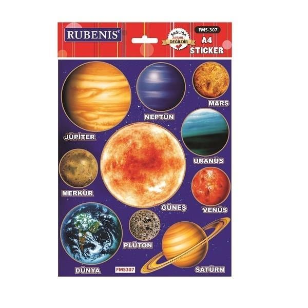 Rubenis Sticker Gezegenler Resimli Fms-307Rubenis Sticker Gezegenler Resimli Fms-307 - Kirtasiyem NetStickerlar