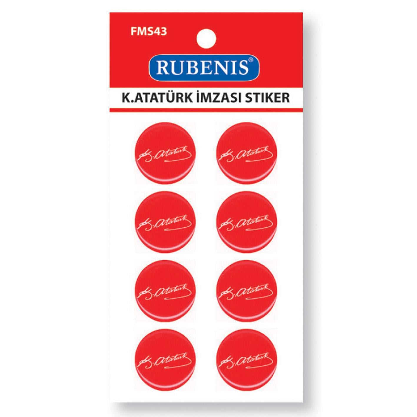 Rubenis Sticker Kemal Atatürk İmzası Figürlü Fms-43Rubenis Sticker Kemal Atatürk İmzası Figürlü Fms-43 - Kirtasiyem NetStickerlar